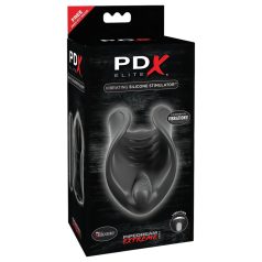 PDX Elite - masturbateur pénis vibrant - silicone noir
