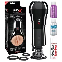   PDX - Masturbateur masculin succion et vibration - vagin - noir
