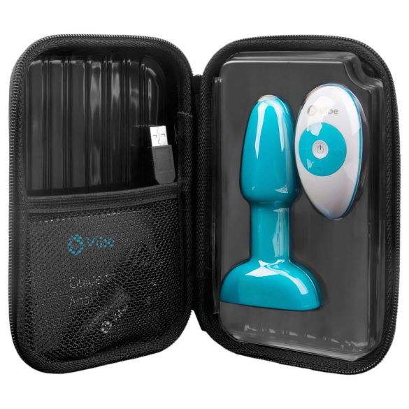 b-Vibe - vibromasseur anal à perles rotatives - silicone turquoise