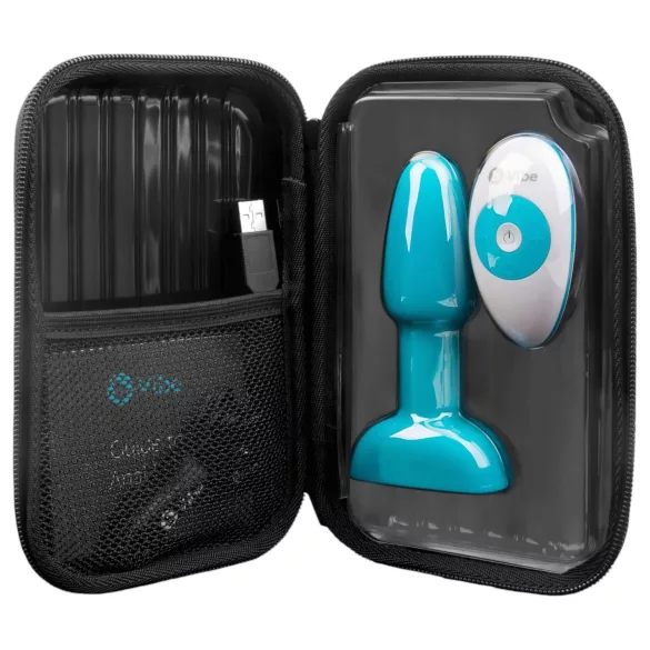 b-Vibe - vibromasseur anal à perles rotatives - silicone turquoise