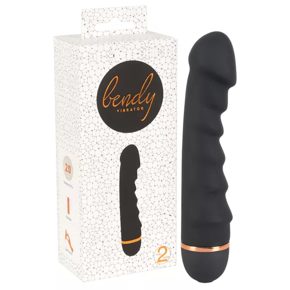 You2Toys - Vibromasseur nervuré flexible - silicone noir