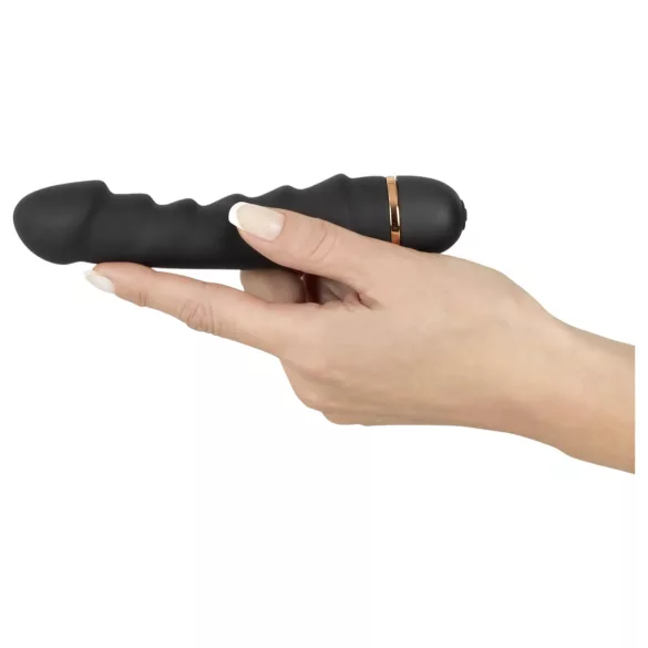 You2Toys - Vibromasseur nervuré flexible - silicone noir