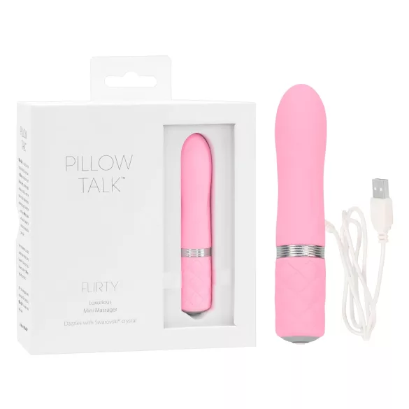 Pillow Talk Flirty - vibromasseur rechargeable - bâton - rose