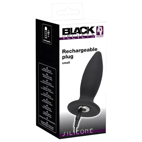 Black Velvets - vibromasseur anal débutant rechargeable - petit noir