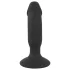 Black Velvets - vibromasseur anal à pénis rechargeable - silicone noir