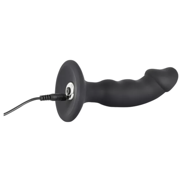 Black Velvets - vibromasseur anal à pénis rechargeable - silicone noir