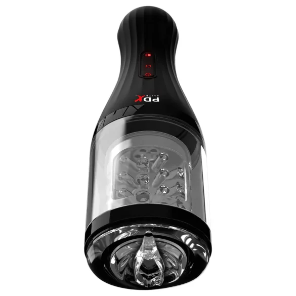 PDX Elite - masturbateur automatique homme - vagin réaliste - transparent/noir
