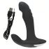Rebel - masseur prostate vibrant avec billes rotatives - silicone noir