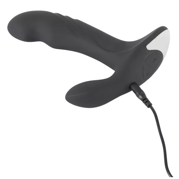 Rebel - masseur prostate vibrant avec billes rotatives - silicone noir
