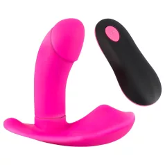   SMILE - Vibromasseur culotte à distance rechargeable - silicone rose