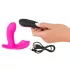 SMILE - Vibromasseur culotte à distance rechargeable - silicone rose