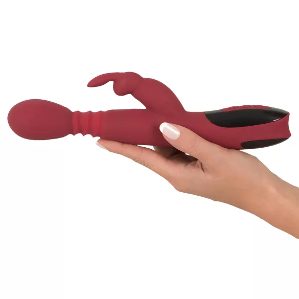 You2Toys - Vibromasseur point G pulsant rotatif chauffant - silicone rouge