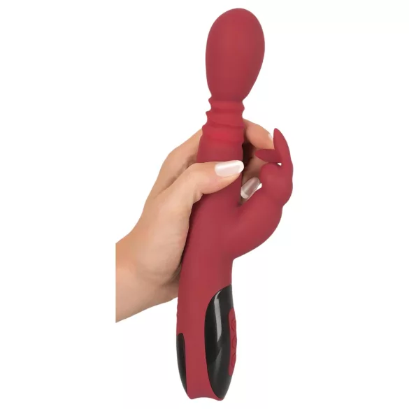You2Toys - Vibromasseur point G pulsant rotatif chauffant - silicone rouge