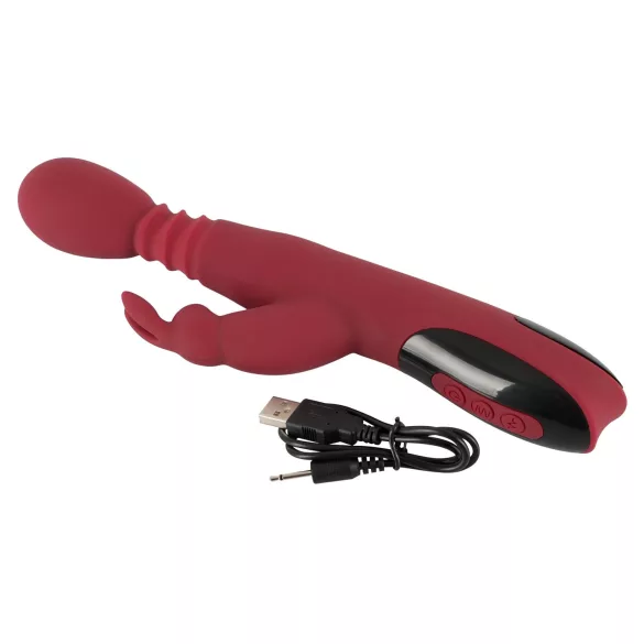 You2Toys - Vibromasseur point G pulsant rotatif chauffant - silicone rouge