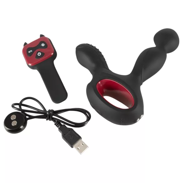 You2Toys - stimulateur prostate vibrant rotatif chauffant - silicone noir