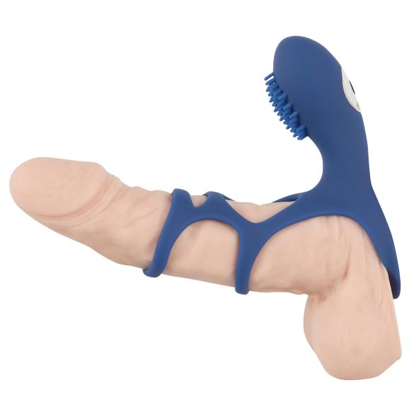 SMILE Couple - anneau pénis vibrant rechargeable - silicone bleu