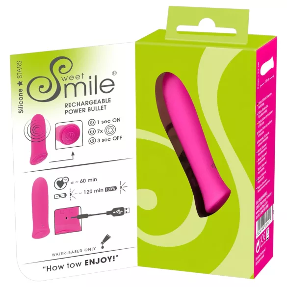 SMILE - mini vibromasseur puissant rechargeable - rose