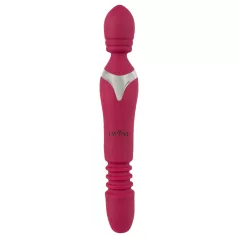 Javida - Vibromasseur à va-et-vient 3-en-1 - silicone rouge