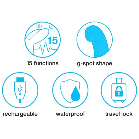 Happyrabbit - Vibro G-spot fin mince - silicone noir