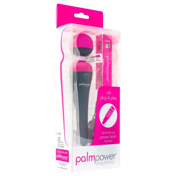 Baguette magique PalmPower - massager vibrant avec powerbank (rose-gris)