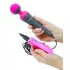 PalmPower Wand - vibromasseur avec powerbank - rose/gris