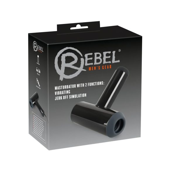 Rebel - Masturbateur vibrant, rechargeable et mouvant (noir)