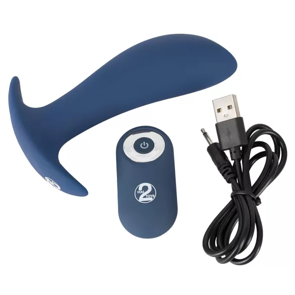 You2Toys - Plug anal vibrant sans fil rechargeable - silicone bleu
