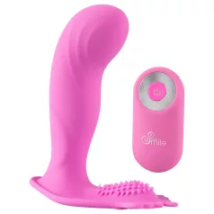   SMILE - vibromasseur culotte télécommandé rechargeable - point G - rose