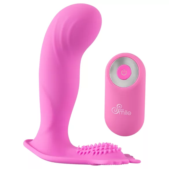 SMILE - vibromasseur culotte télécommandé rechargeable - point G - rose
