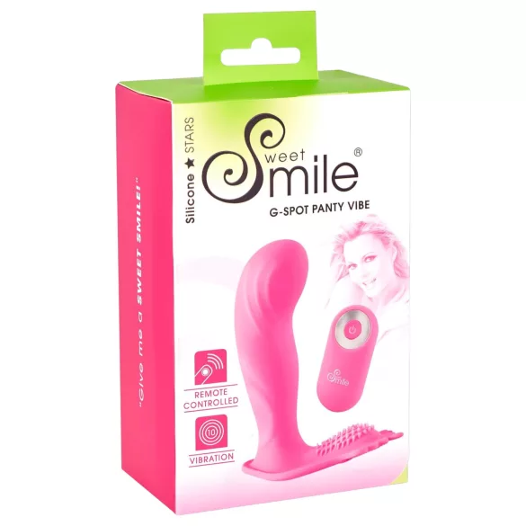 SMILE - vibromasseur culotte télécommandé rechargeable - point G - rose