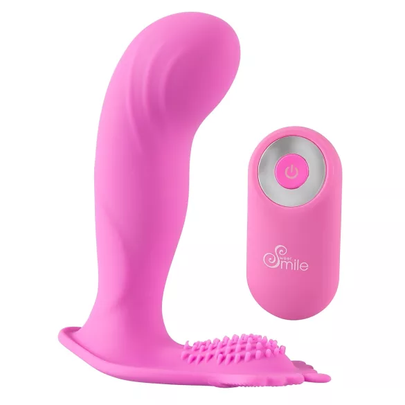 SMILE - vibromasseur culotte télécommandé rechargeable - point G - rose