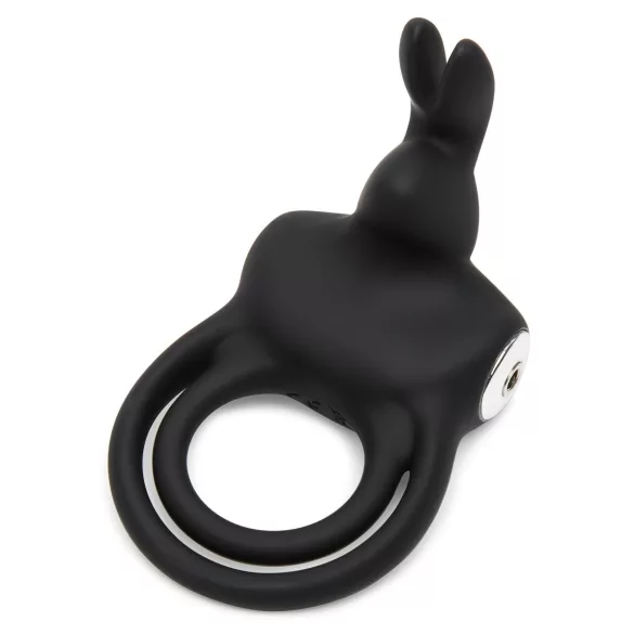 Happyrabbit - anneau pénis et testicules vibrant étanche - rechargeable noir