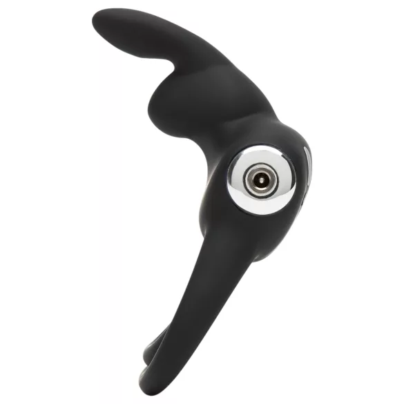 Happyrabbit - anneau pénis et testicules vibrant étanche - rechargeable noir