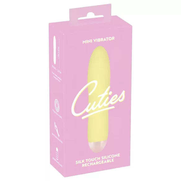 Cuties Mini Jaune - vibreur en silicone rechargeable (jaune)