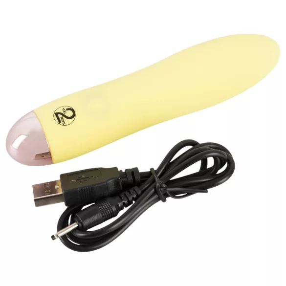 Cuties Mini Jaune - vibreur en silicone rechargeable (jaune)