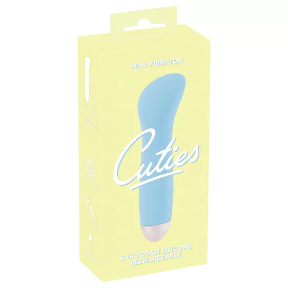 Cuties Mini Blue - vibromasseur point G rechargeable - silicone turquoise