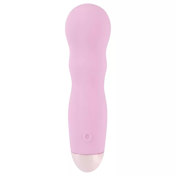 Cuties Mini Rose - vibromasseur rechargeable ondulé - silicone rose