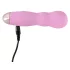 Cuties Mini Rose - vibromasseur rechargeable ondulé - silicone rose