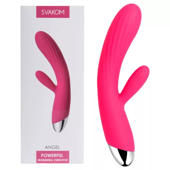 Svakom Angel - vibromasseur rabbit chauffant étanche - silicone rouge