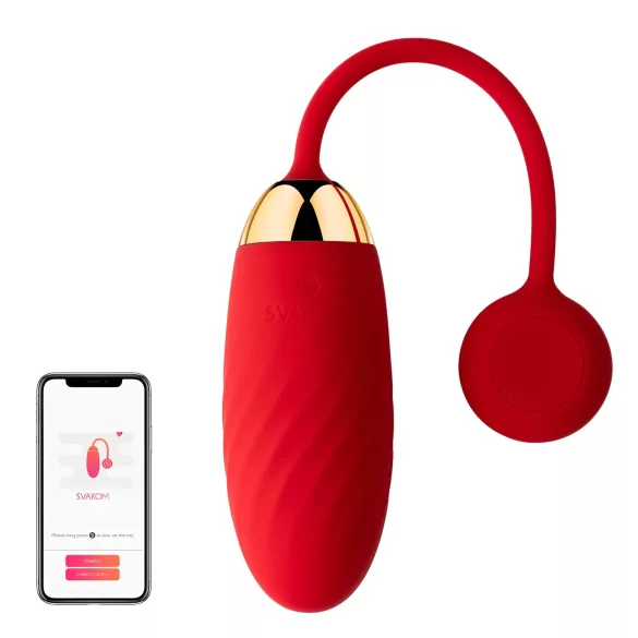 Svakom Ella - œuf vibrant télécommandé - silicone rouge
