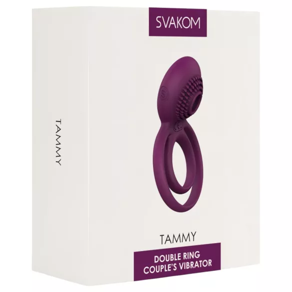 Svakom Tammy - anneau pour pénis et testicules vibrant rechargeable - violet