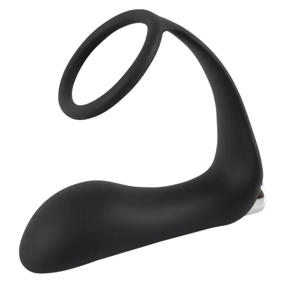 Black Velvets - plug anal vibrant avec cockring - silicone noir