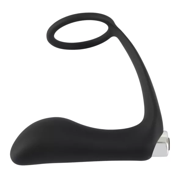 Black Velvets - plug anal vibrant avec cockring - silicone noir