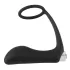 Black Velvets - plug anal vibrant avec cockring - silicone noir