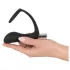 Black Velvets - plug anal vibrant avec cockring - silicone noir