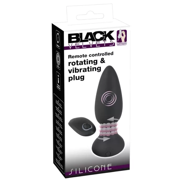 Black Velvets - vibromasseur anal perlé rotatif - silicone noir