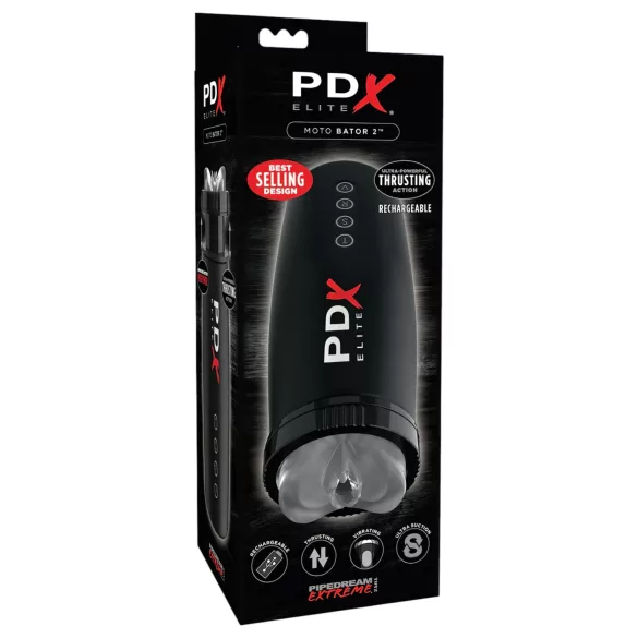 PDX Elite - masturbateur automatique mouvement va-et-vient aspiration - noir