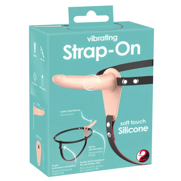 You2Toys - gode ceinture vibrante rechargeable - silicone chair