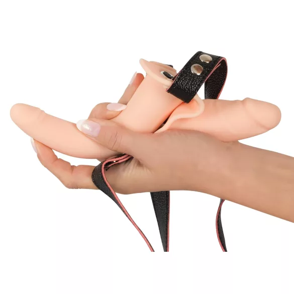 You2Toys - Strap-on - gode double à harnais (couleur chair)