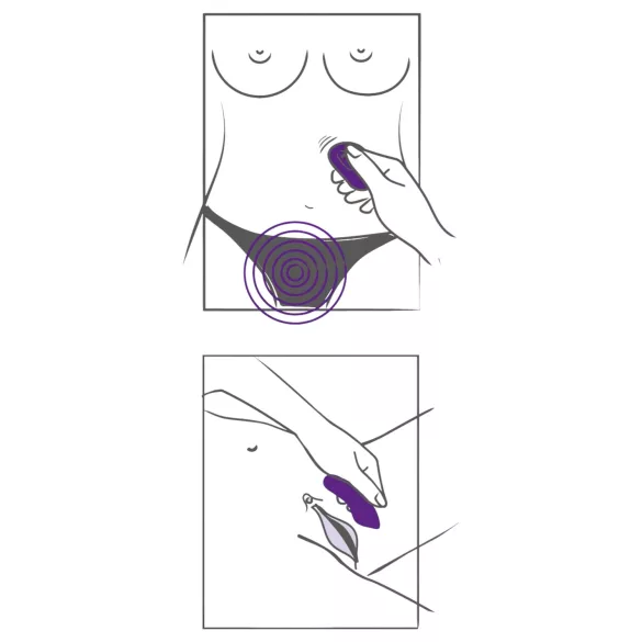 SMILE - vibromasseur clitoridien télécommandé rechargeable - silicone violet